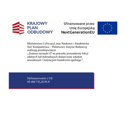Szkoła jest beneficjentem umowy nieodpłatnego przekazania sprzętu.